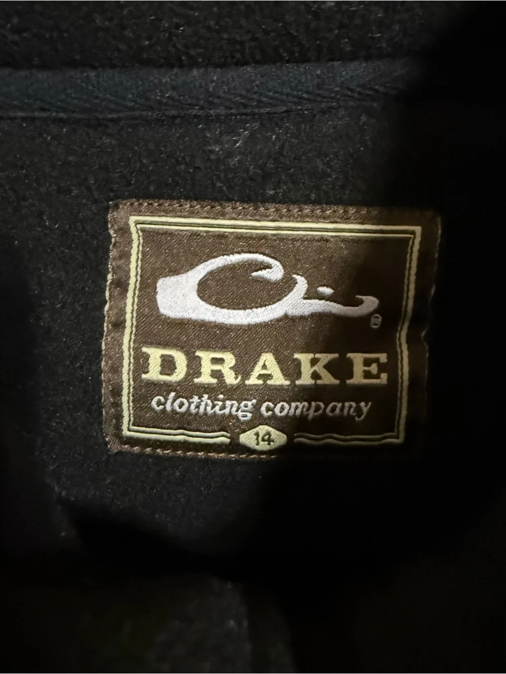 Drake Black Fleece Vest with Stand Collar